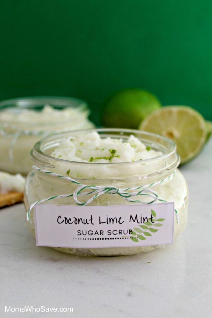 Coconut Lime Mint Sugar Scrub
