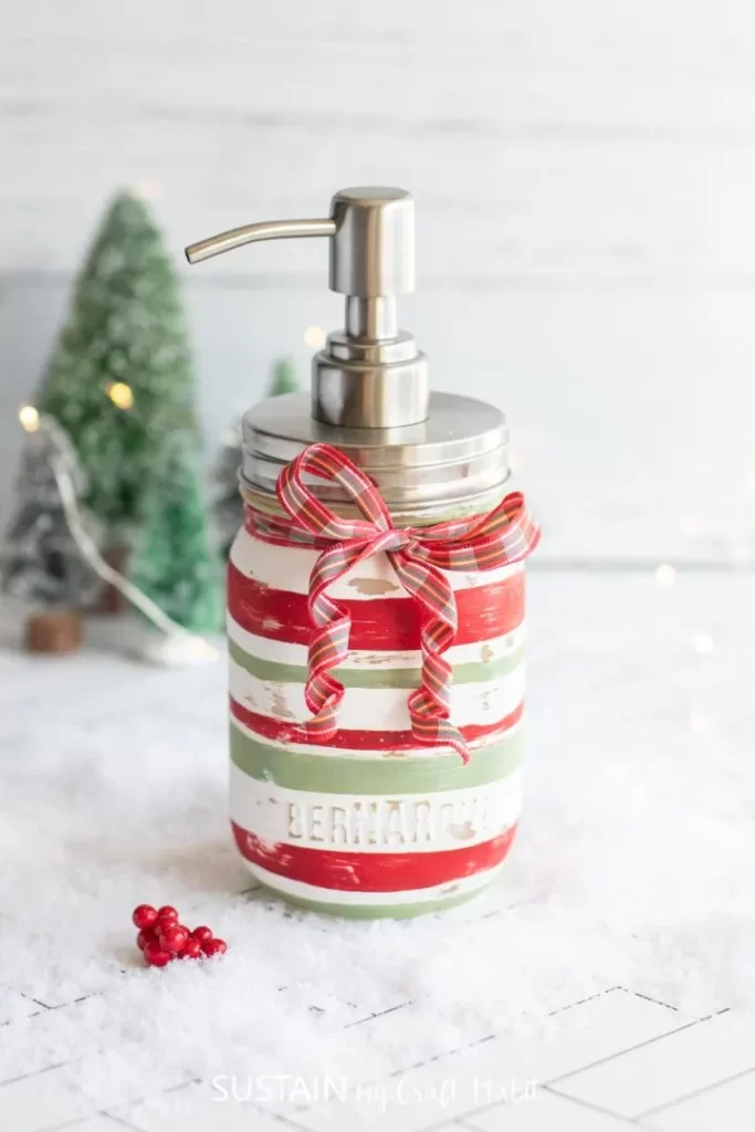 DIY Christmas Soap Dispenser