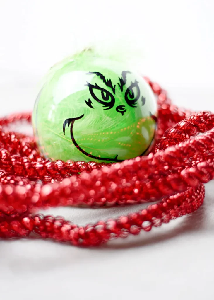 Cricut Christmas Ornaments DIY Grinch Ornaments
