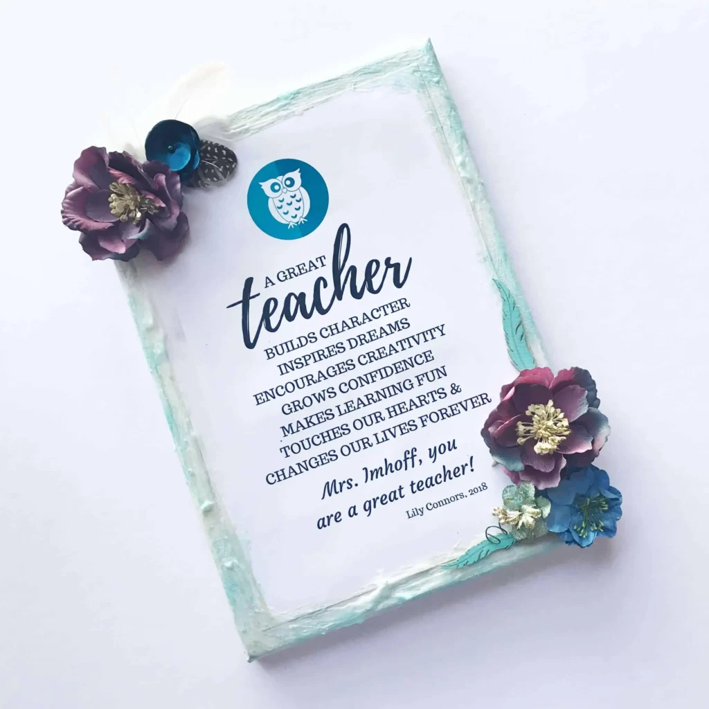 DIY Teacher Canvas