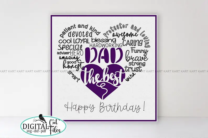Cricut Birthday Card Dad Birthday Card