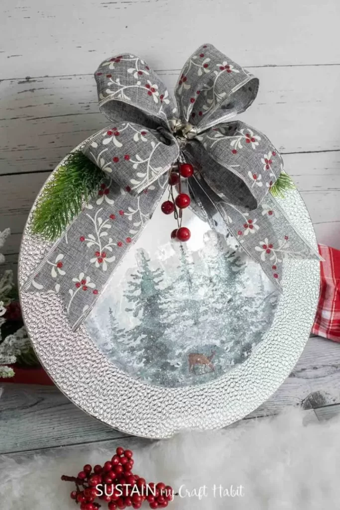 Dollar Store Christmas Dollar Store Silver Charger Craft