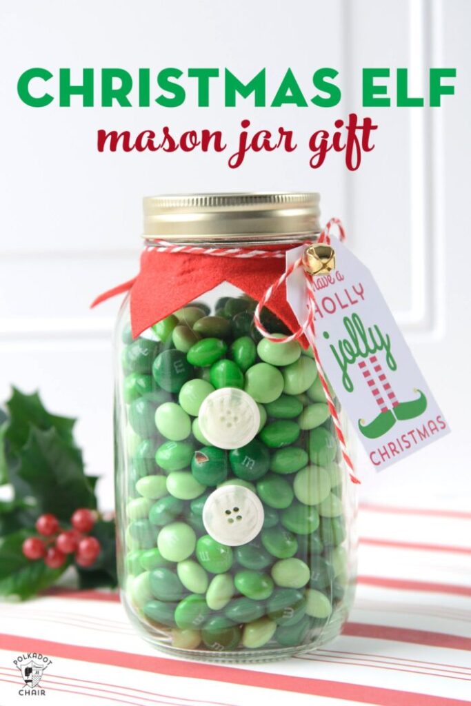 Elf Christmas Mason Jar Gift