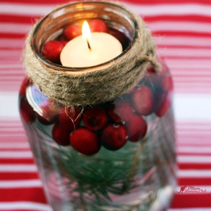 Mason Jar Christmas Candle