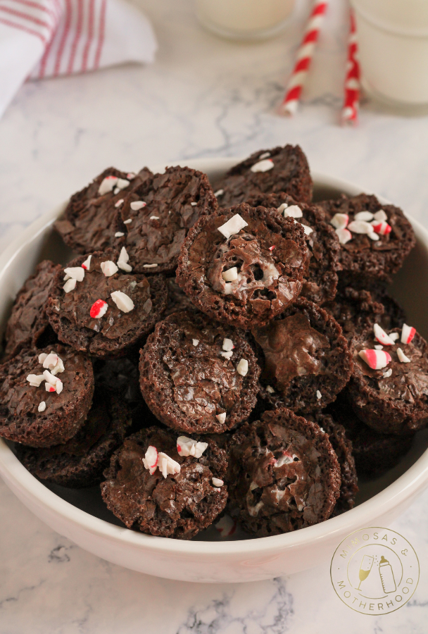 Peppermint Brownie Bites