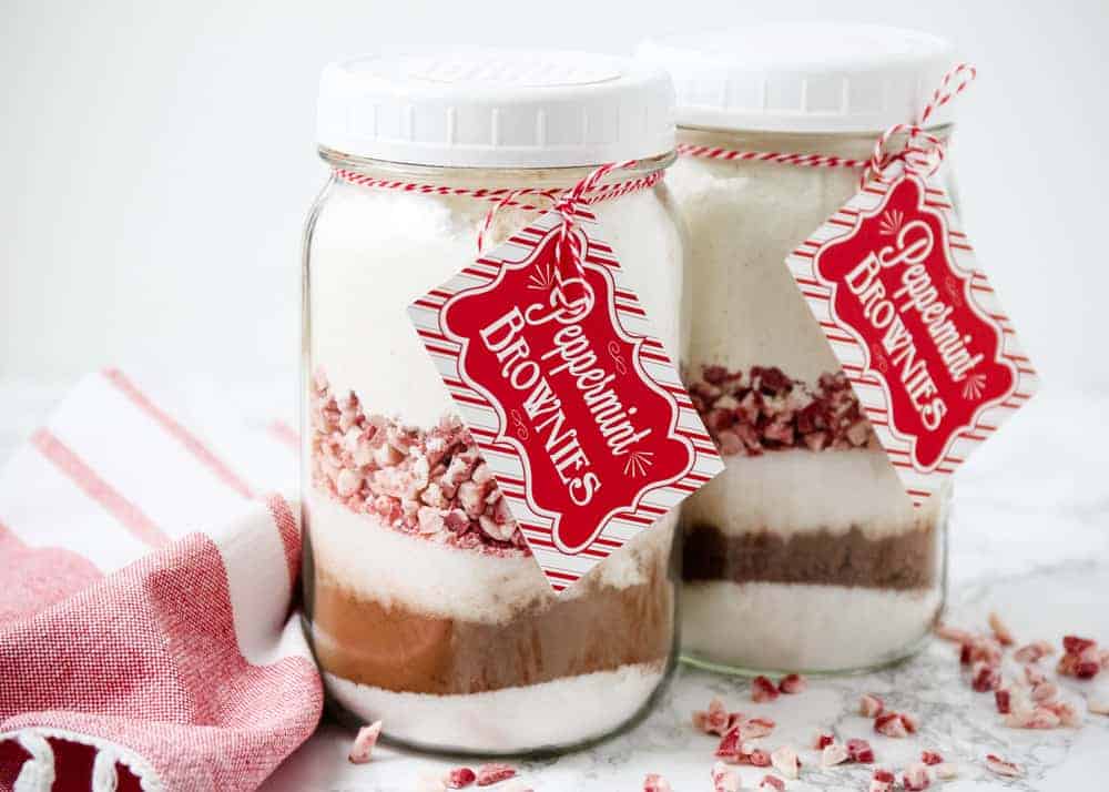 Peppermint Brownie Mix for Jar Gift