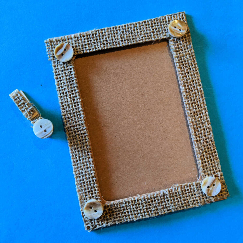 Rustic Burlap Picture Frame