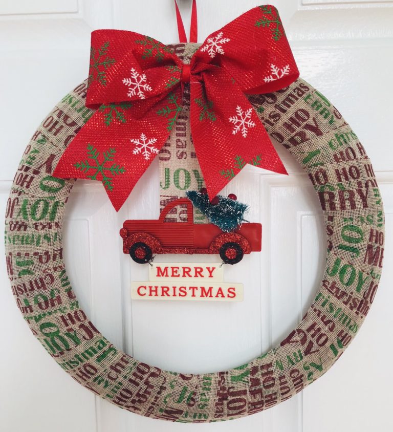 DIY Christmas Wreath Simple Dollar Tree Wreath