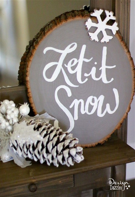 Wood Slice Christmas Signs