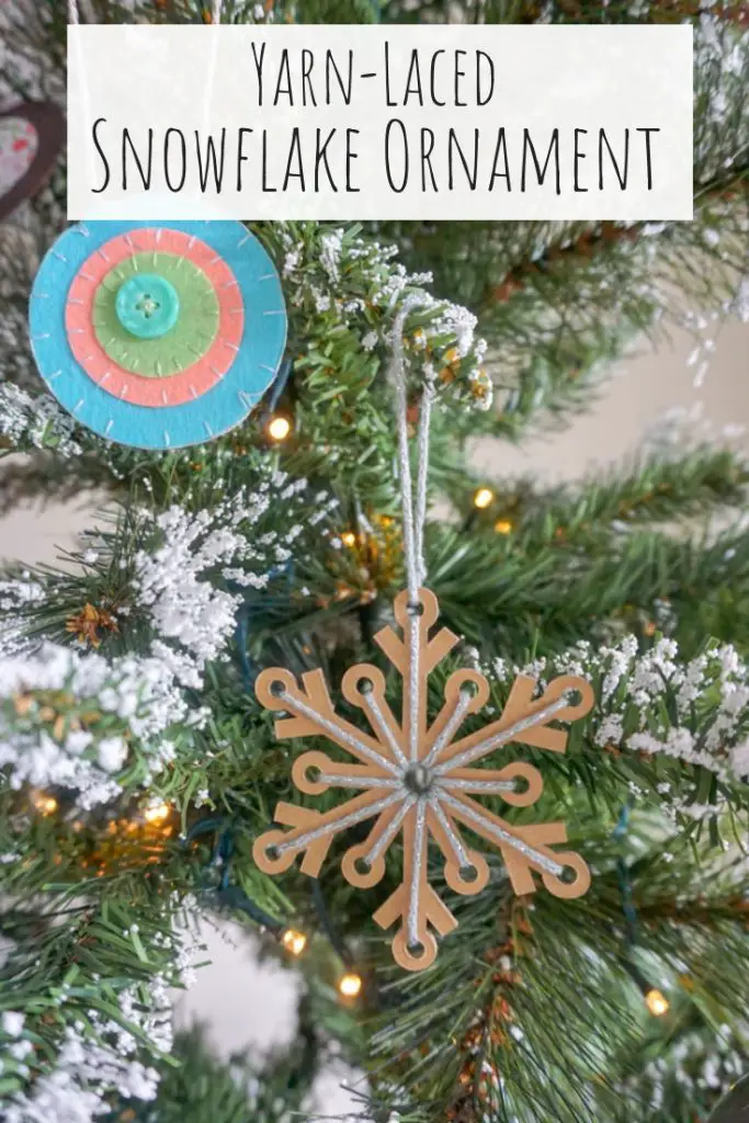 Cricut Christmas Ornaments Yarn Laced Snowflake Ornament
