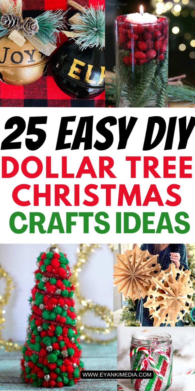 25 Easy DIY Dollar Tree Christmas Crafts To Make For Holidays