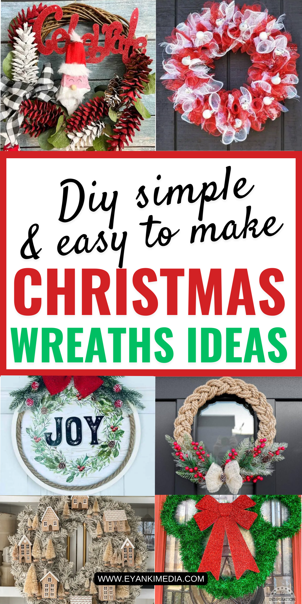 christmas wreaths diy easy for front door